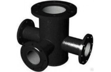 Тройник фланцевый чугунный с пожарной подставкой (ППТФ) DN 400х100 мм