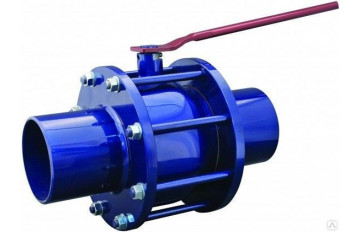 Кран шаровой газовый полнопроходной с литыми фланцами Ду40
