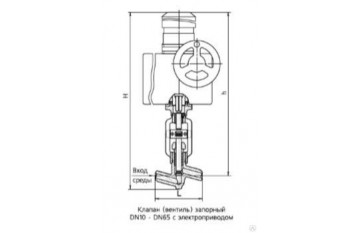 Клапан (вентиль) запорный 1с-15-6 Ду65 Ру9,8 МПа