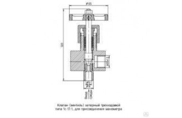 Клапан (вентиль) запорный 1с-17-1 Ду10 Ру13,7 МПа